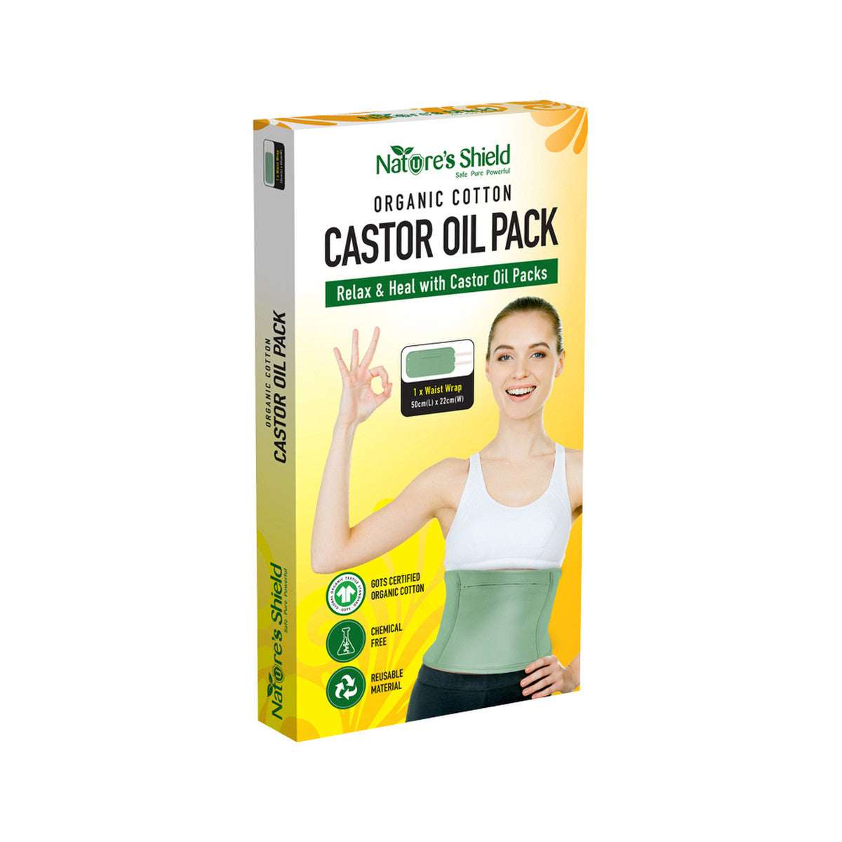 Castor Oil + Waist Wrap Pack