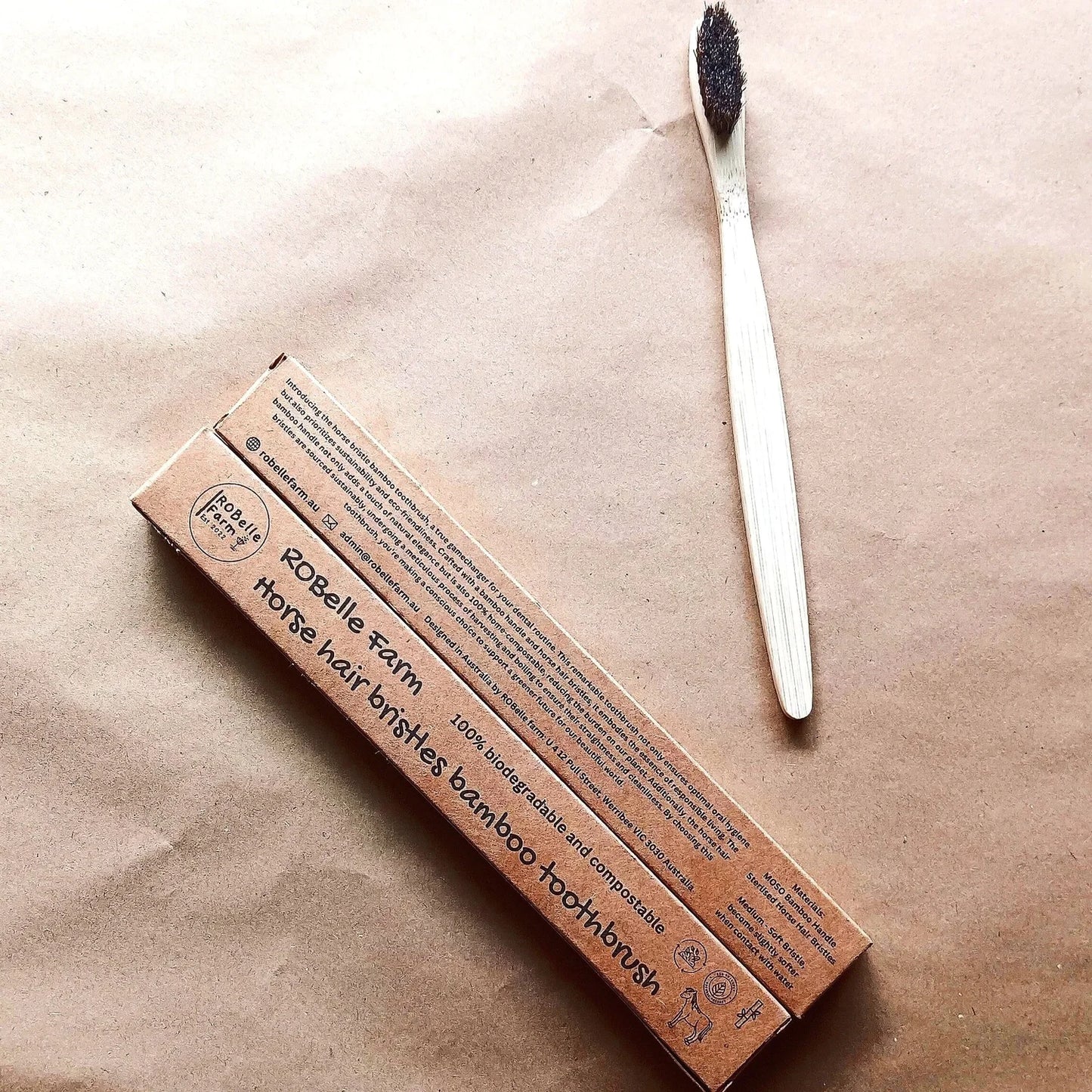 Natural Horse Hair Bamboo Tooth Brush Adult
