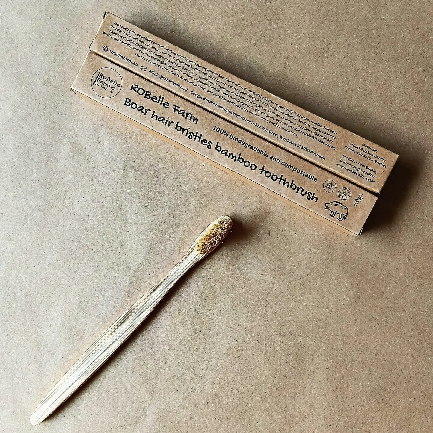 Natural Boar Hair Bamboo Tooth Brush Adult