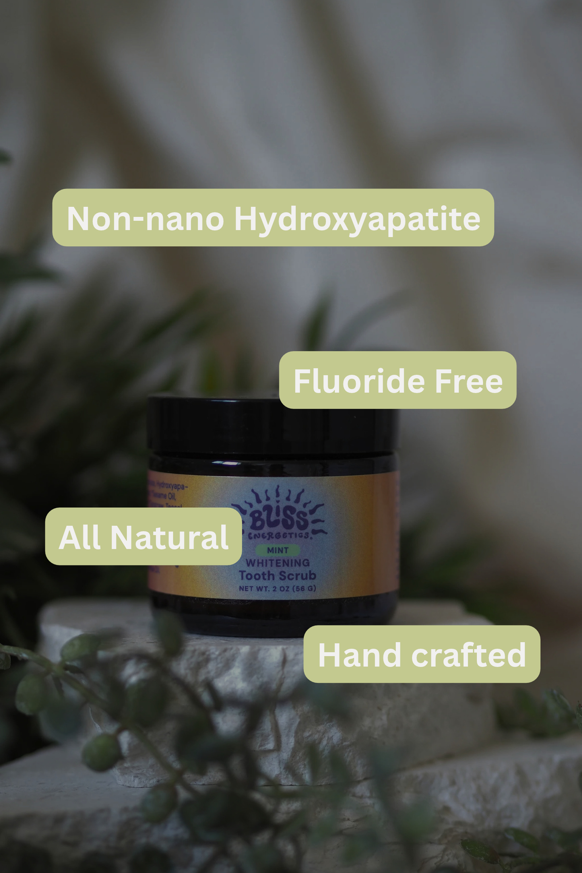 Whitening Mint Tooth Scrub | Bliss Energetics