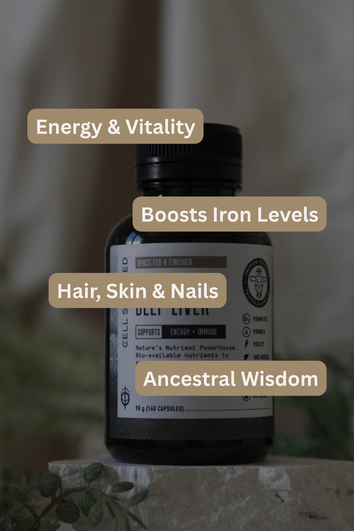 Organic Beef Liver Capsules | Cell Squared