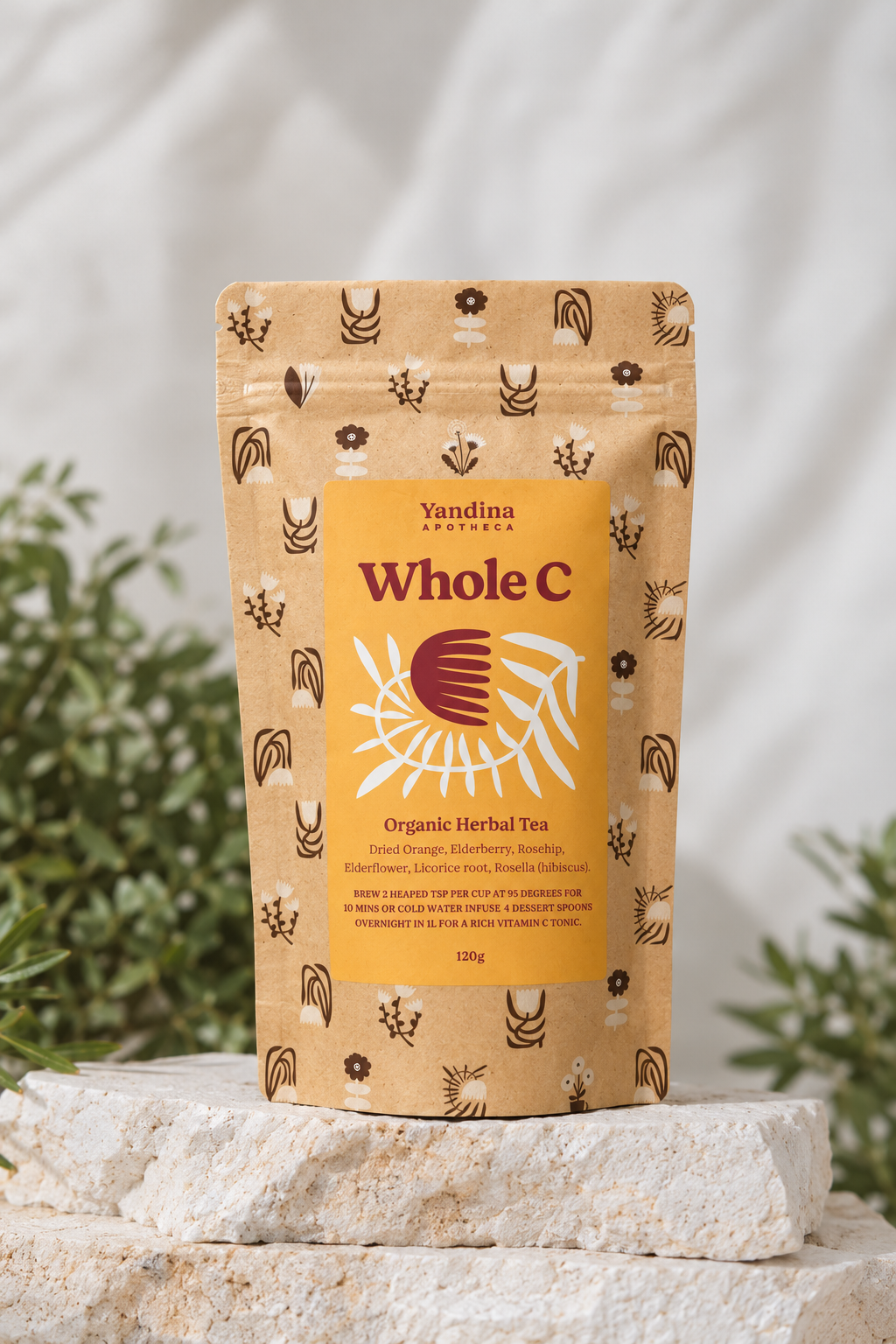 Organic Herbal Vitamin Whole C Vitamin Tea  | Yandina Apotheca