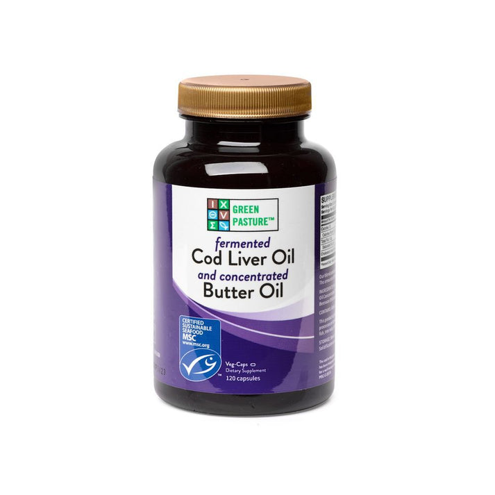 Cod Liver Oil & Butter Oil Capsules | Green Pasture | Raw Milk & Honey ...