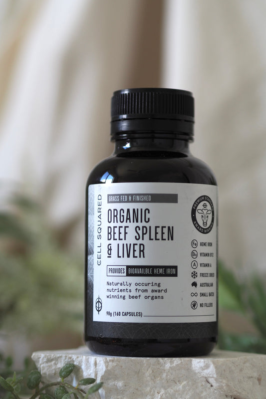 Organic Beef Liver and Spleen Capsules Cell Squared