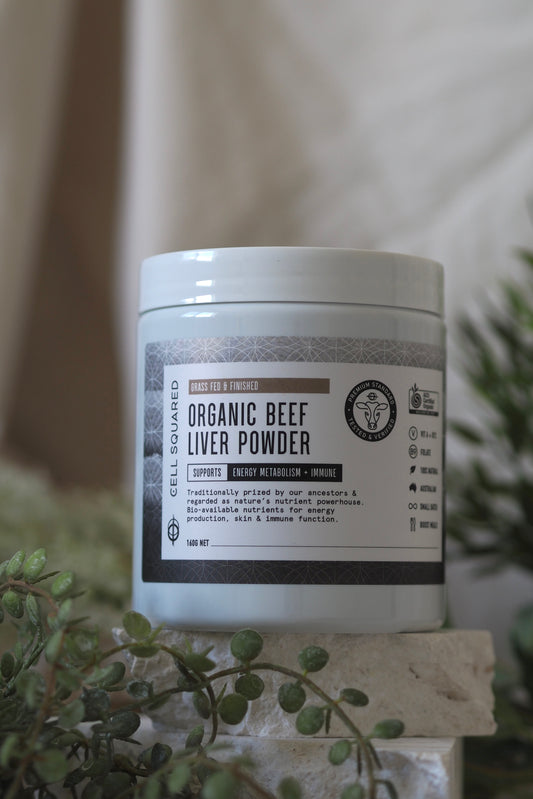 Organic Beef Liver Powder Cell Squared