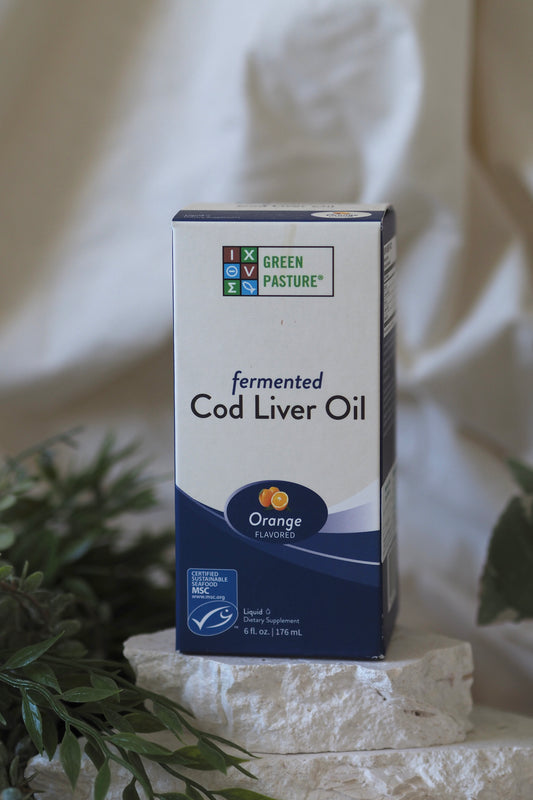 Fermented Cod Liver Oil Liquid Orange Flavour Green Pasture