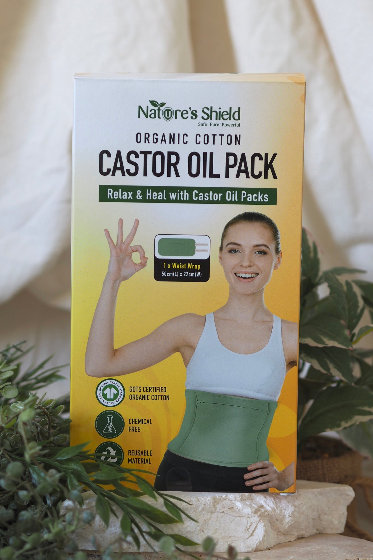 Castor Oil + Waist Wrap Pack