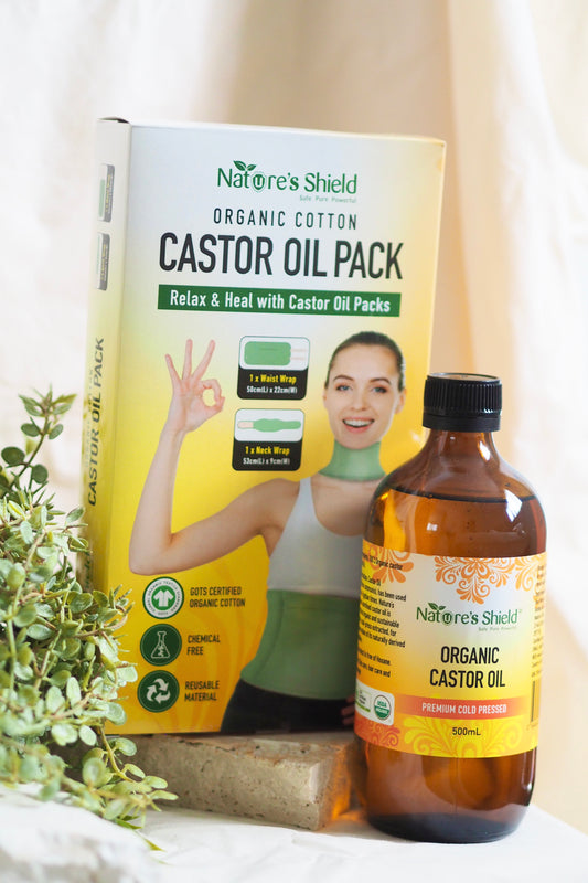 Castor Oil + Neck & Waist Wrap Pack