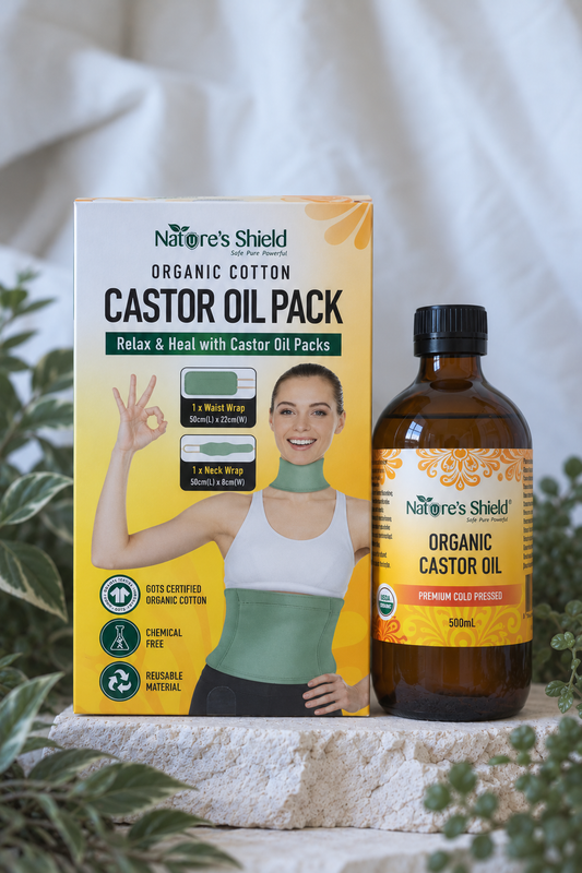 Castor Oil + Neck & Waist Wrap Pack