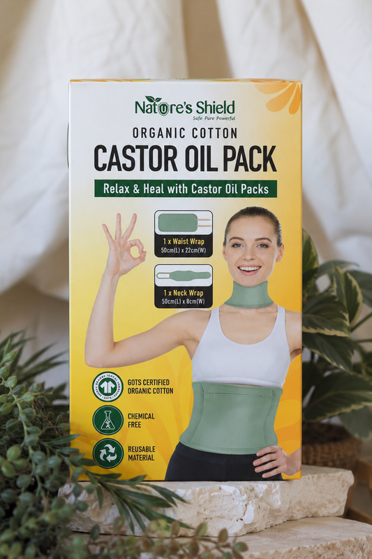 Organic Cotton Castor Oil Neck and Waist Wrap | Nature's Shield