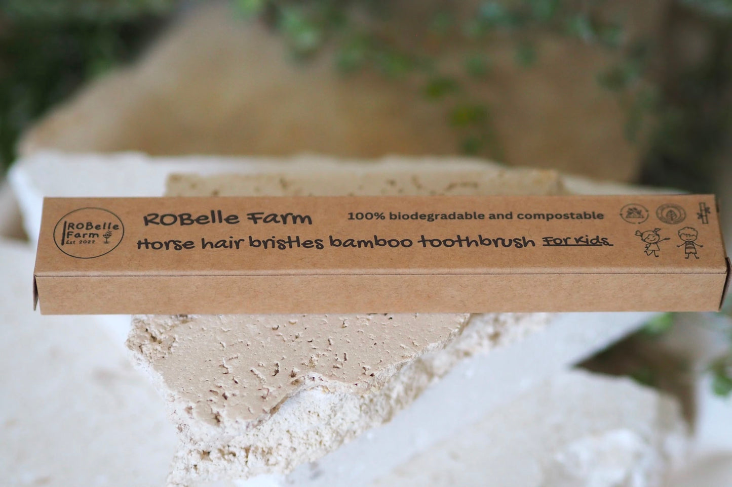 Natural Horse Hair Bamboo Tooth Brush Kids | ROBelle Farm