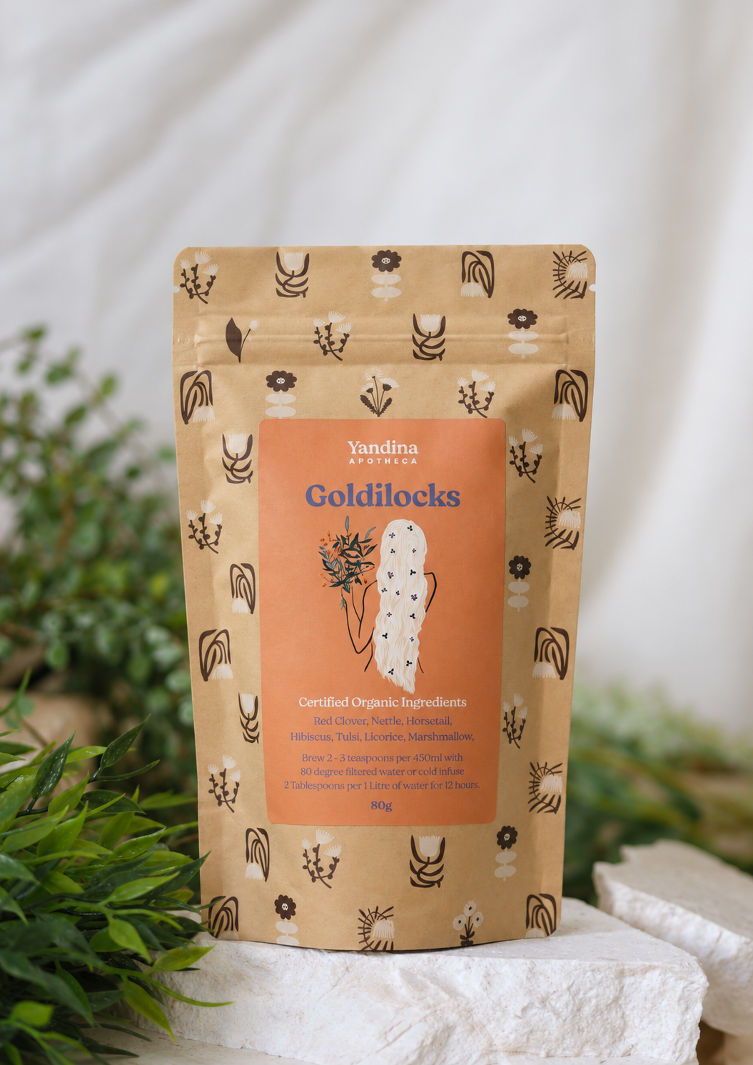 Organic Herbal Hair Growth Goldilocks Tea | Yandina Apotheca